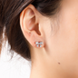 Sparkle Bow Stud E56166-1