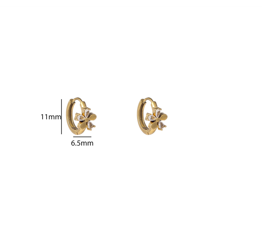 Sparkle Flower Hoop E56136-2