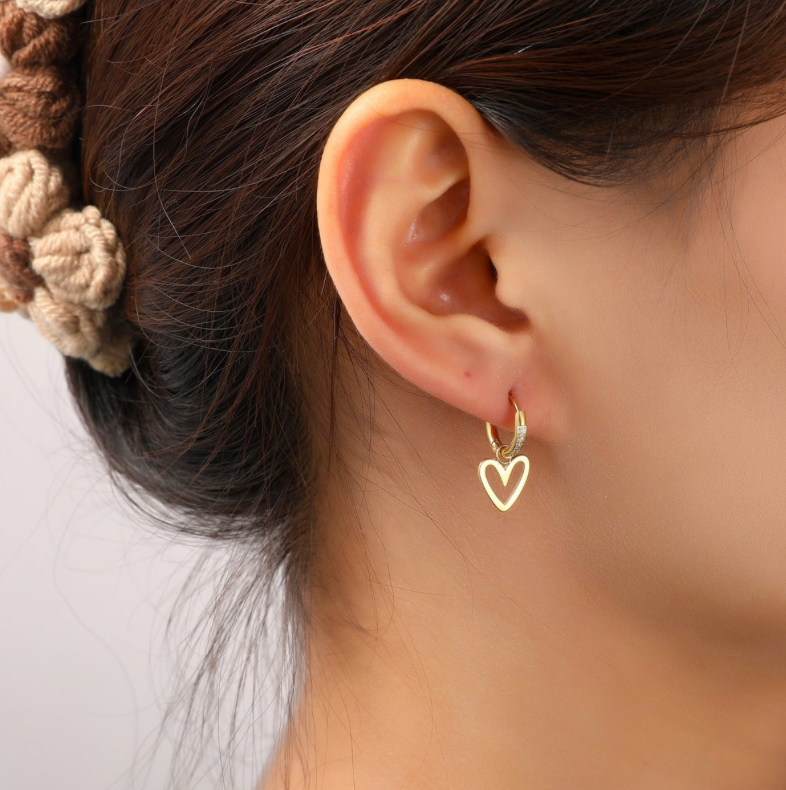 Sparkle Heart Hoop E56122-1