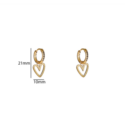Sparkle Heart Hoop E56122-2