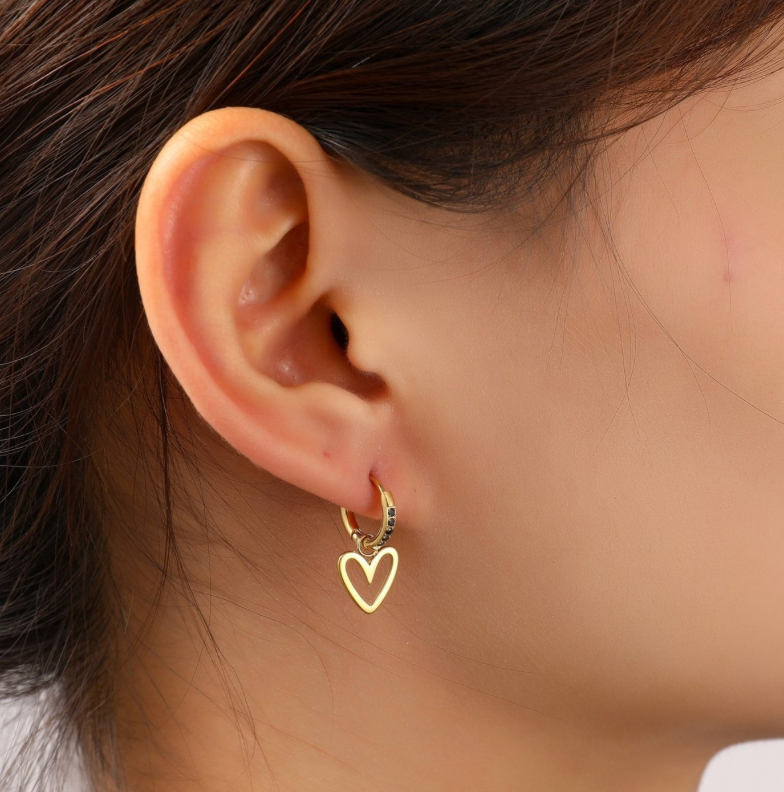 Sparkle Heart Hoop E56122-2