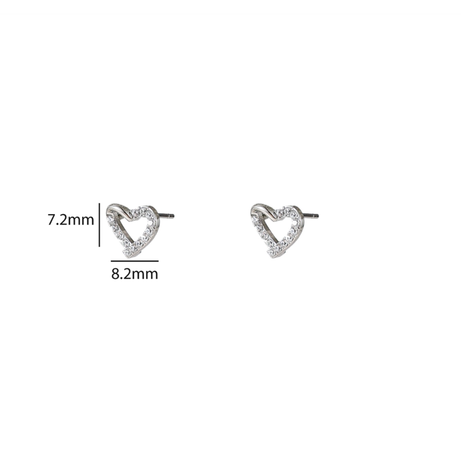 Sparkle Heart Stud E56170-1