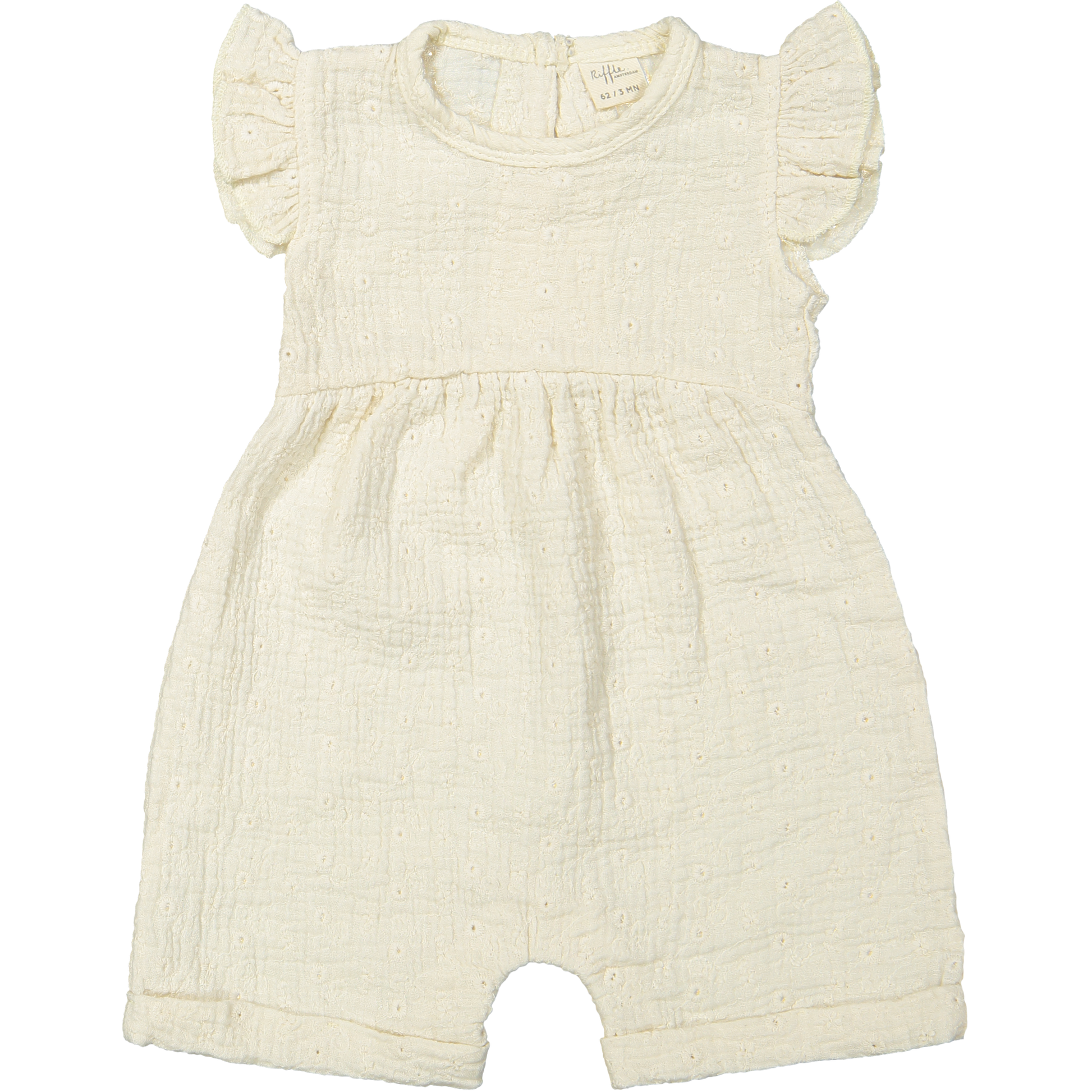 Suit Ginny woven White embroidery