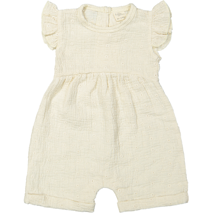 Suit Ginny woven White embroidery