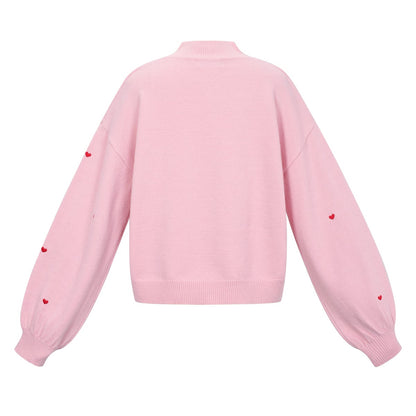 Sweetheart charm sweater Roze/Rood