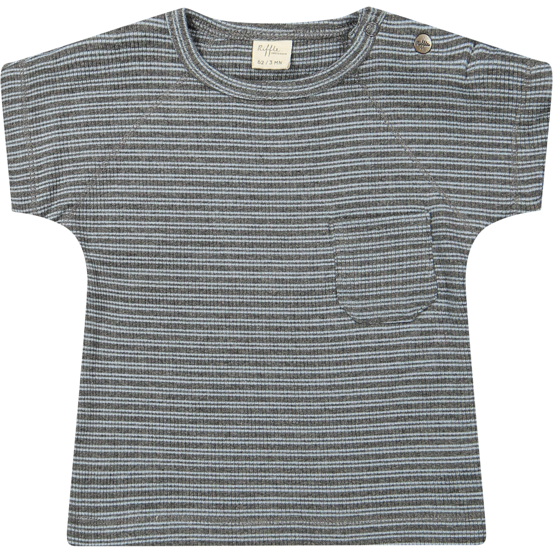 T-shirt Jord Rib stripe blue