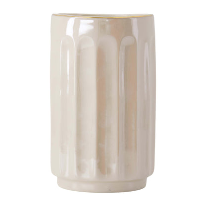 Tafelvaasje Ribbel Parelmoer Keramiek