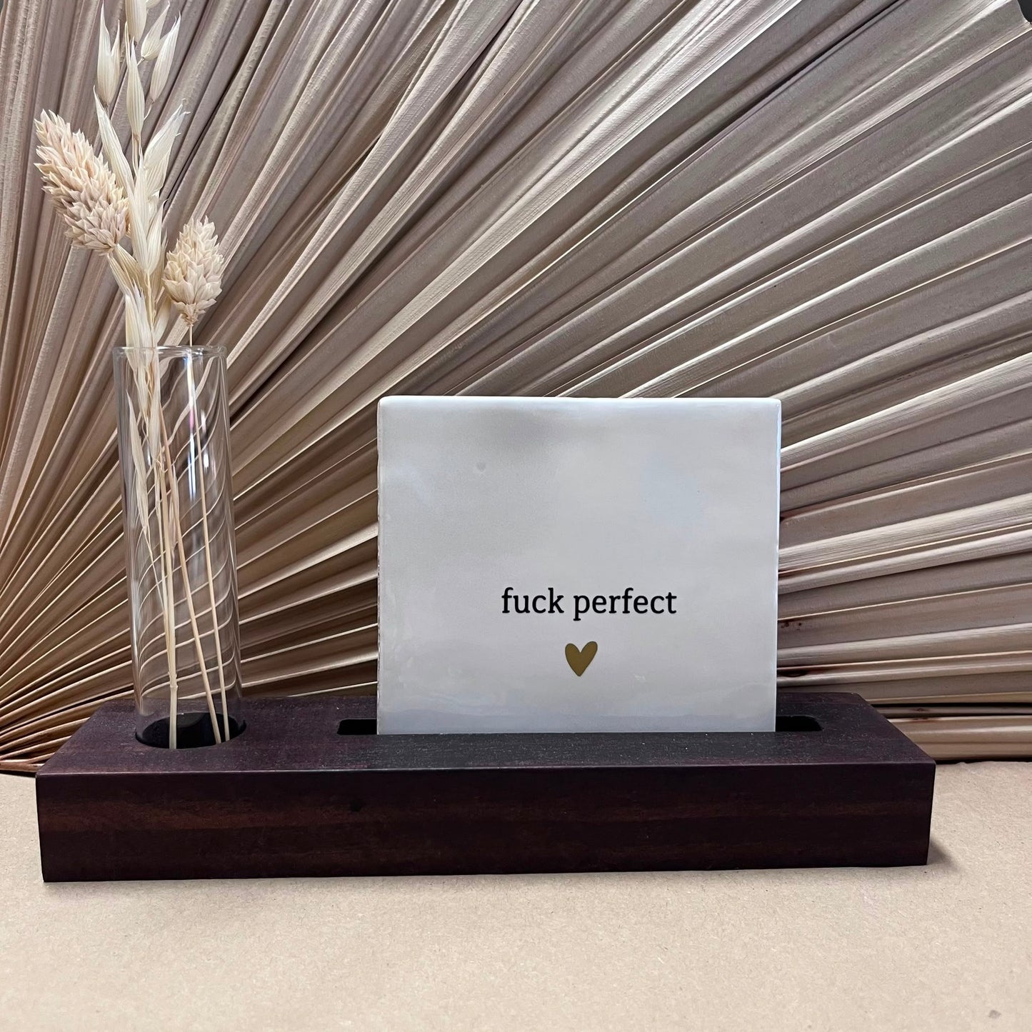 Tegeltje Fuck perfect | Wit