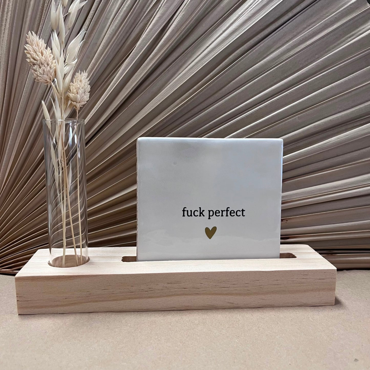 Tegeltje Fuck perfect | Wit