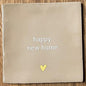 Tegeltje Happy new home | Beige