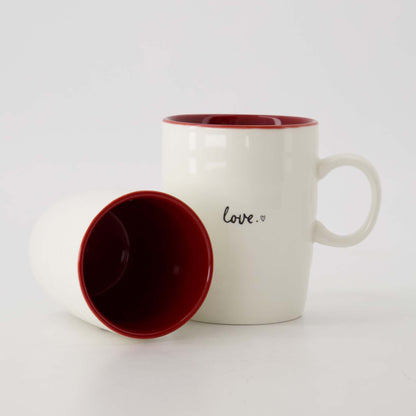 Theemok Love Wit Rood Zwart