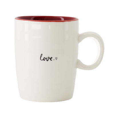 Theemok Love Wit Rood Zwart