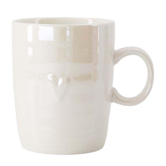 Theemok Parelmoer Hartje | Wit