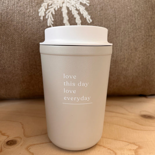 Thermosbeker Love This Day Zand 350 ml