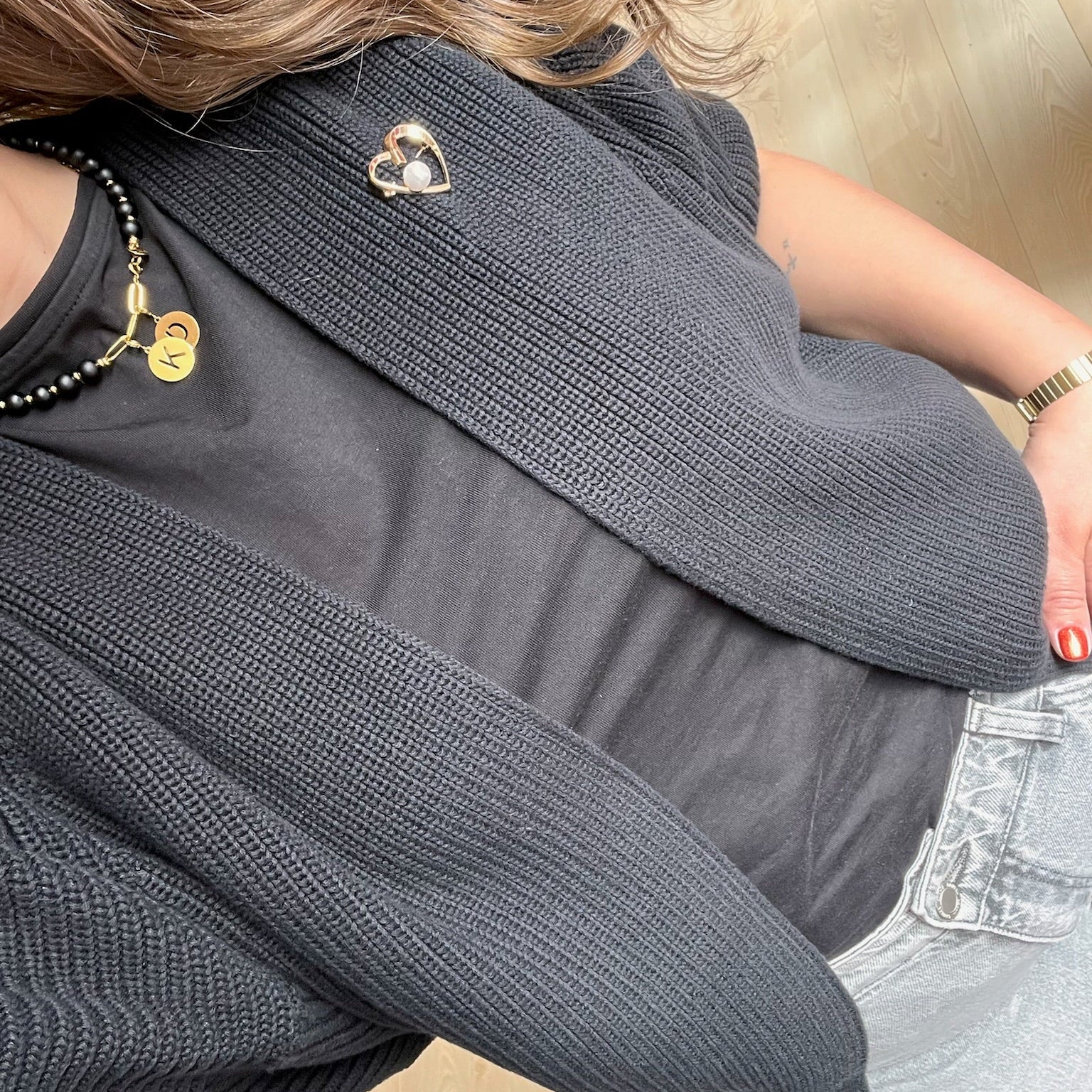 Vest met vleermuis mouwen