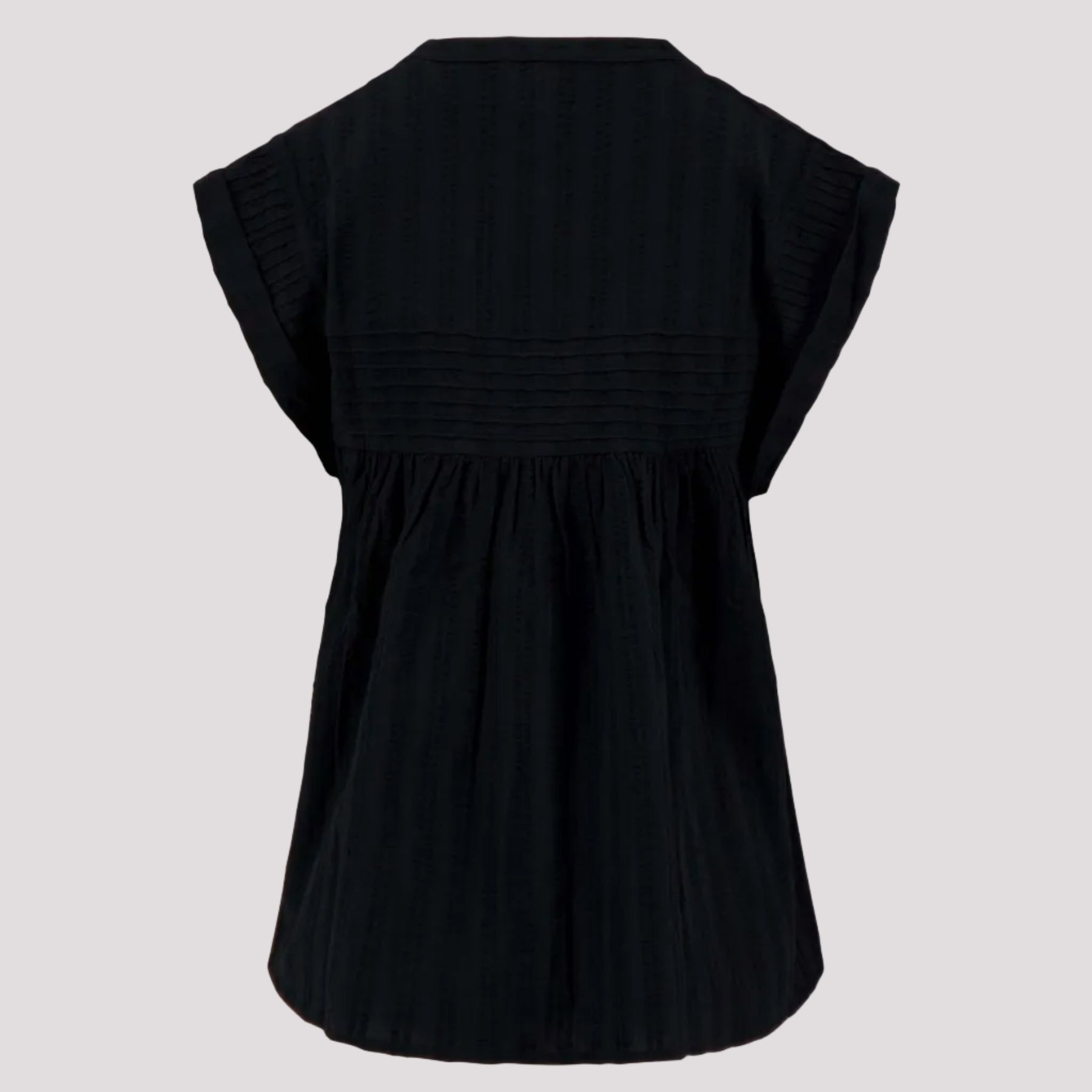 Voile blouse met structuur zwart 