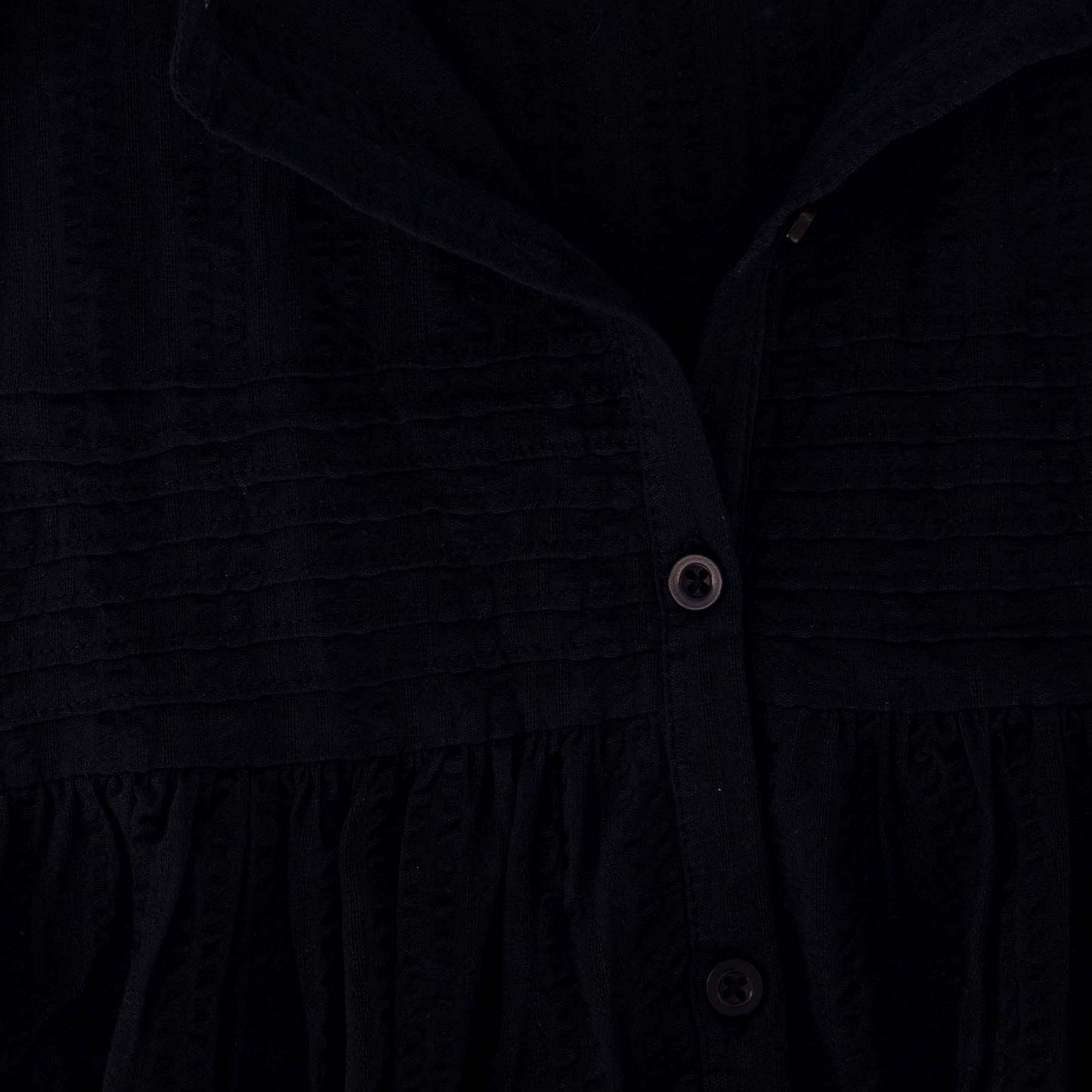 Voile blouse met structuur zwart 