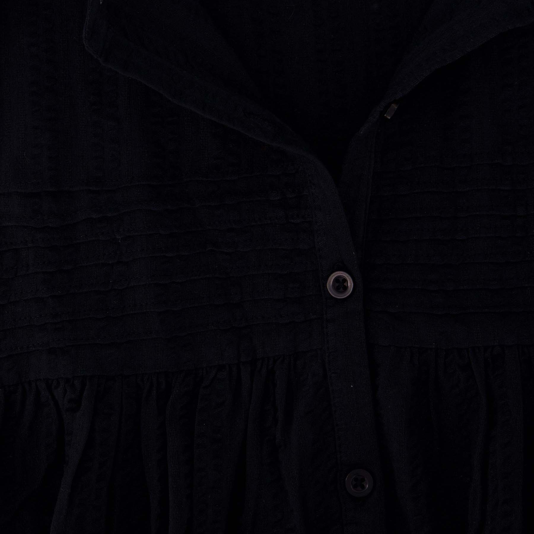 Voile blouse met structuur zwart 