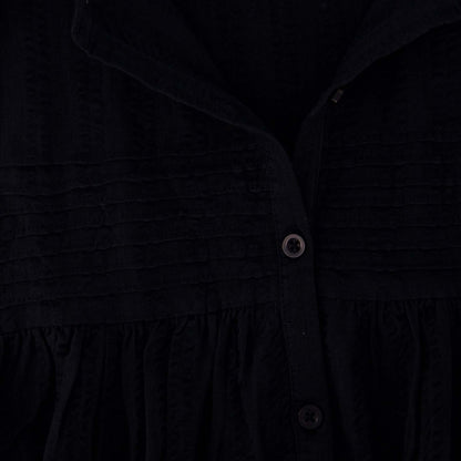 Voile blouse met structuur zwart 