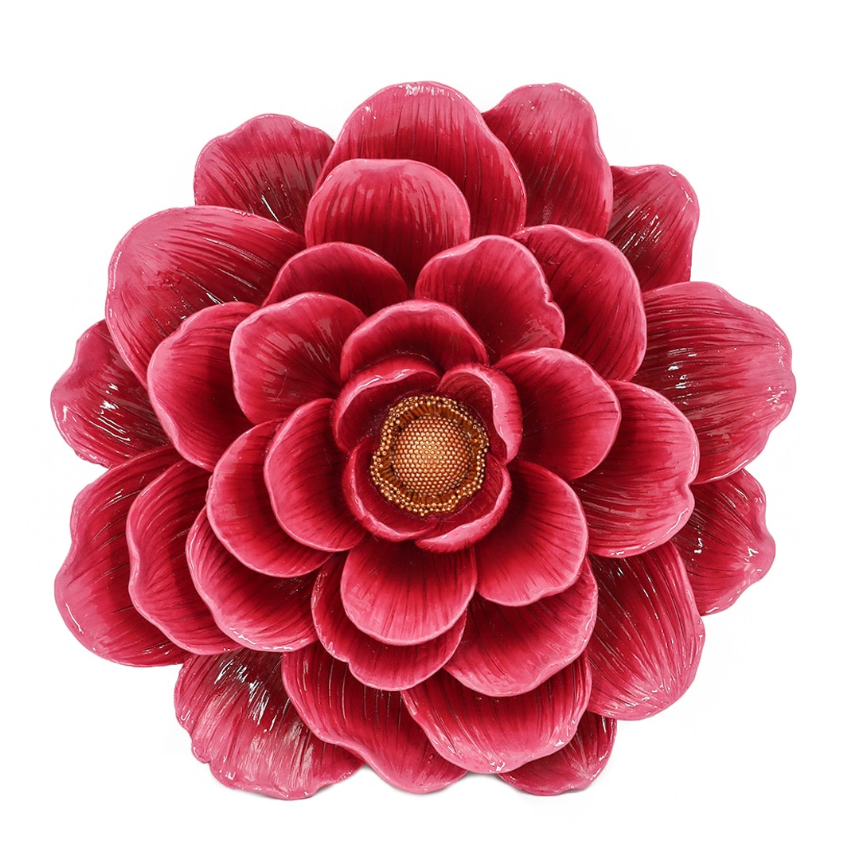 Wandbloem dahlia rood