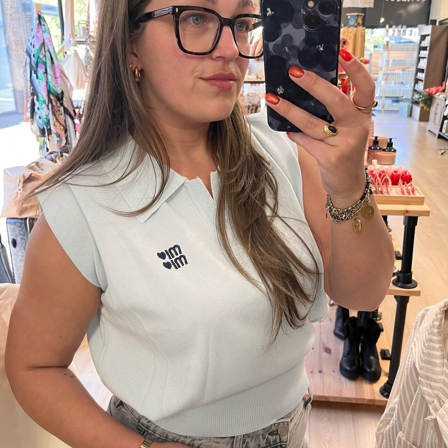 Wies Polo gilet Blue