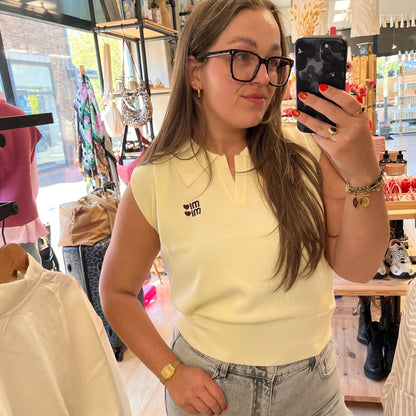 Wies Polo gilet Yellow