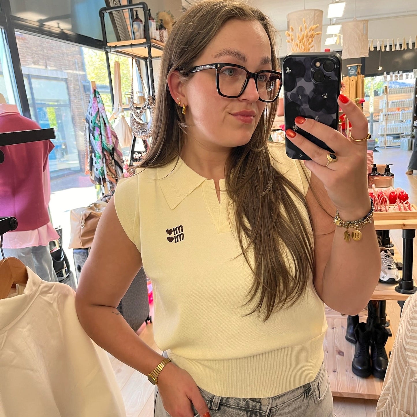 Wies Polo gilet Yellow