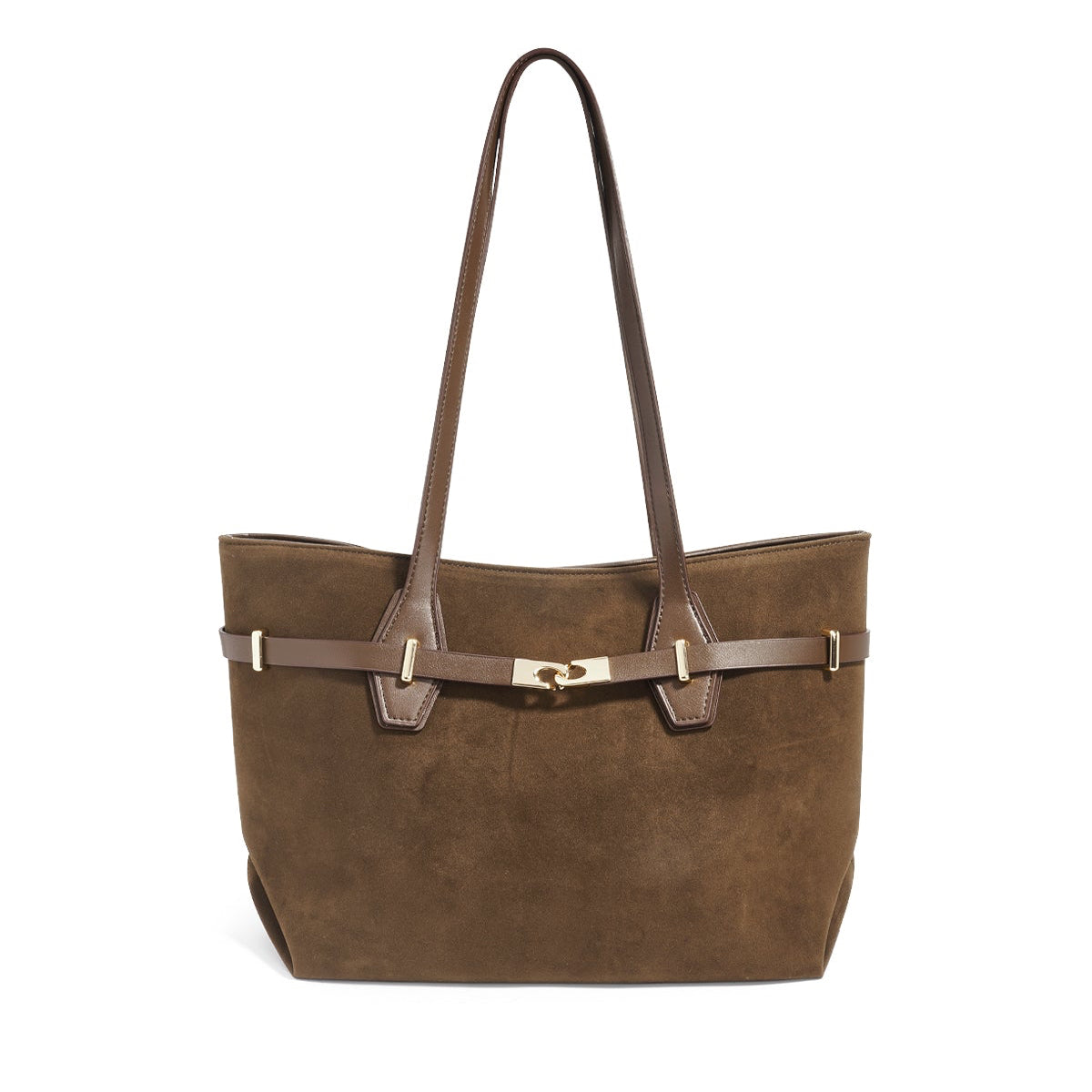 Suède Schoudertas | Faye | Donkerbruin