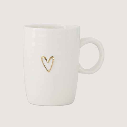 koffiemok met oor lijn hartje
