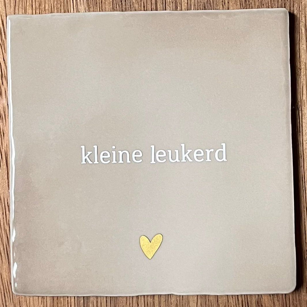 tegeltje kleine leukerd Beige